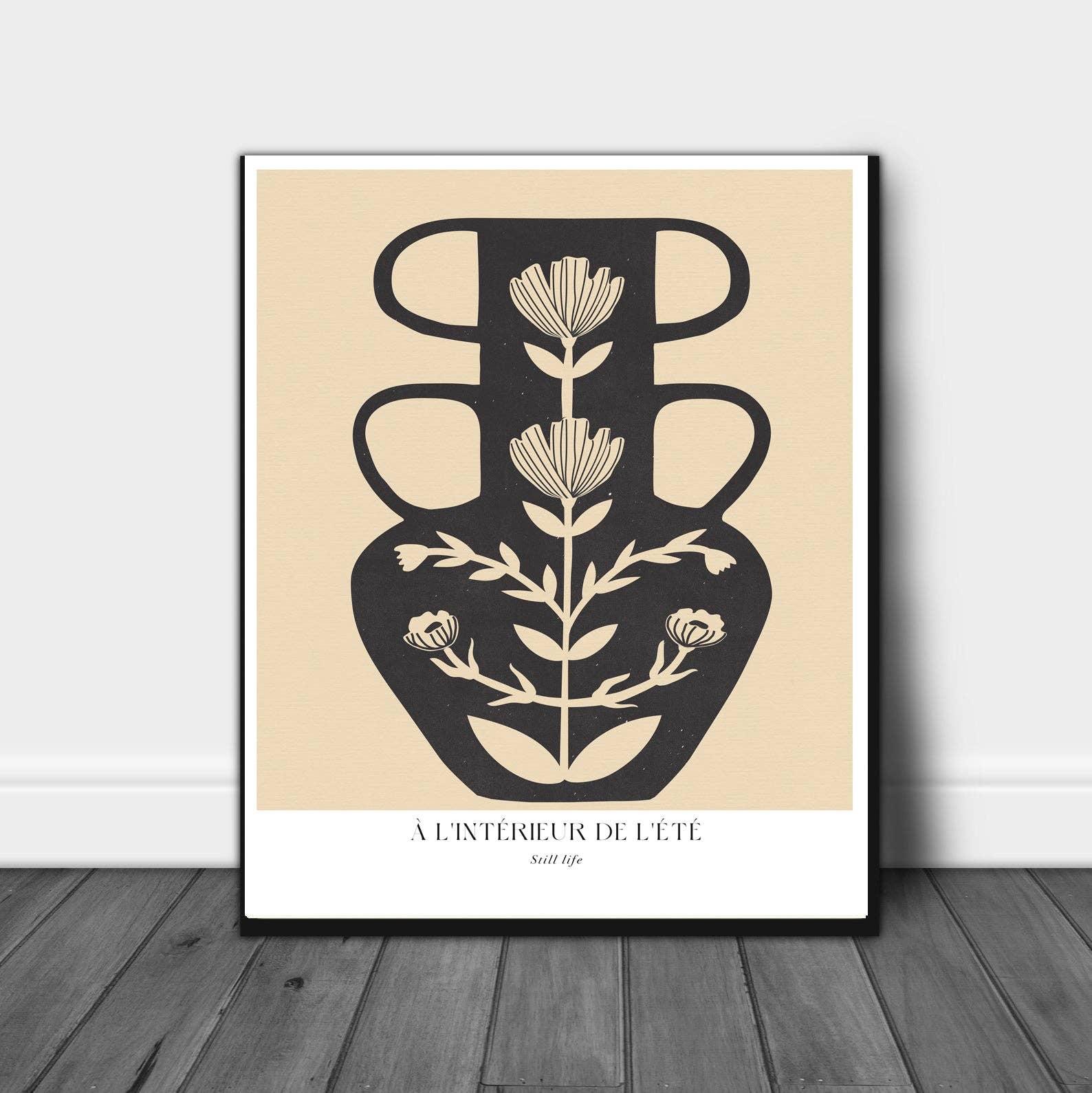 Still Life Flower Vase Giclee Art A3 Print