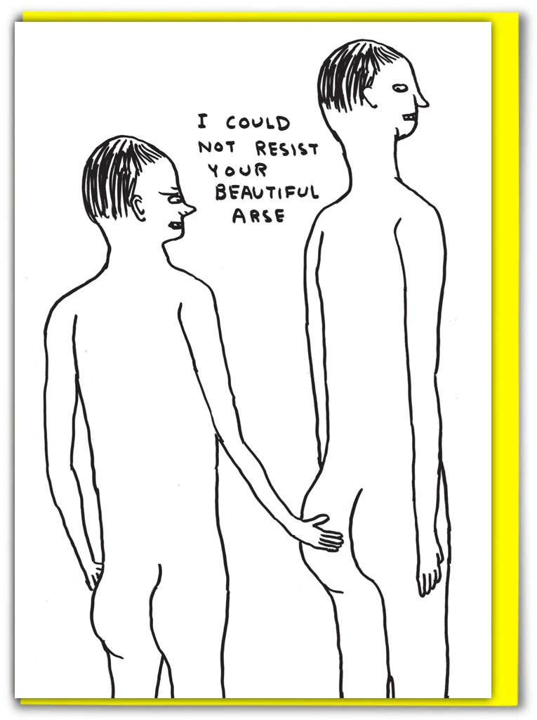 DAVID SHRIGLEY | 'Beautiful Arse' Greeting Card