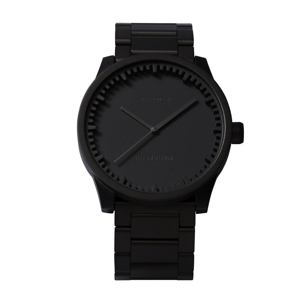 LEFF amsterdam tube watch S38, matt black 38mm