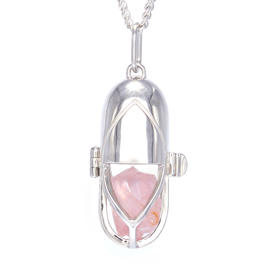 Capsule Crystal Pendant | Sterling Silver