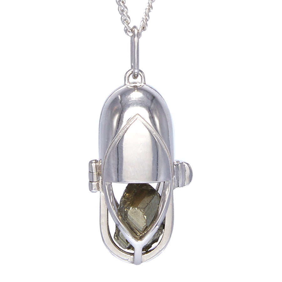 Capsule Crystal Pendant | Sterling Silver