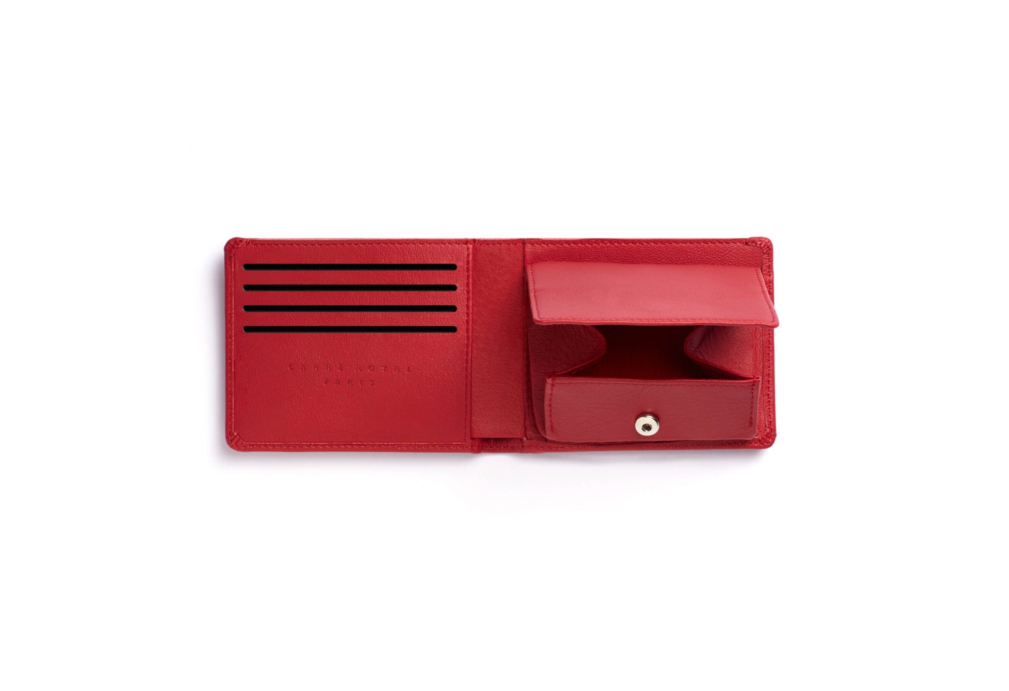 Minimalist Wallet with Coin Pocket | Red